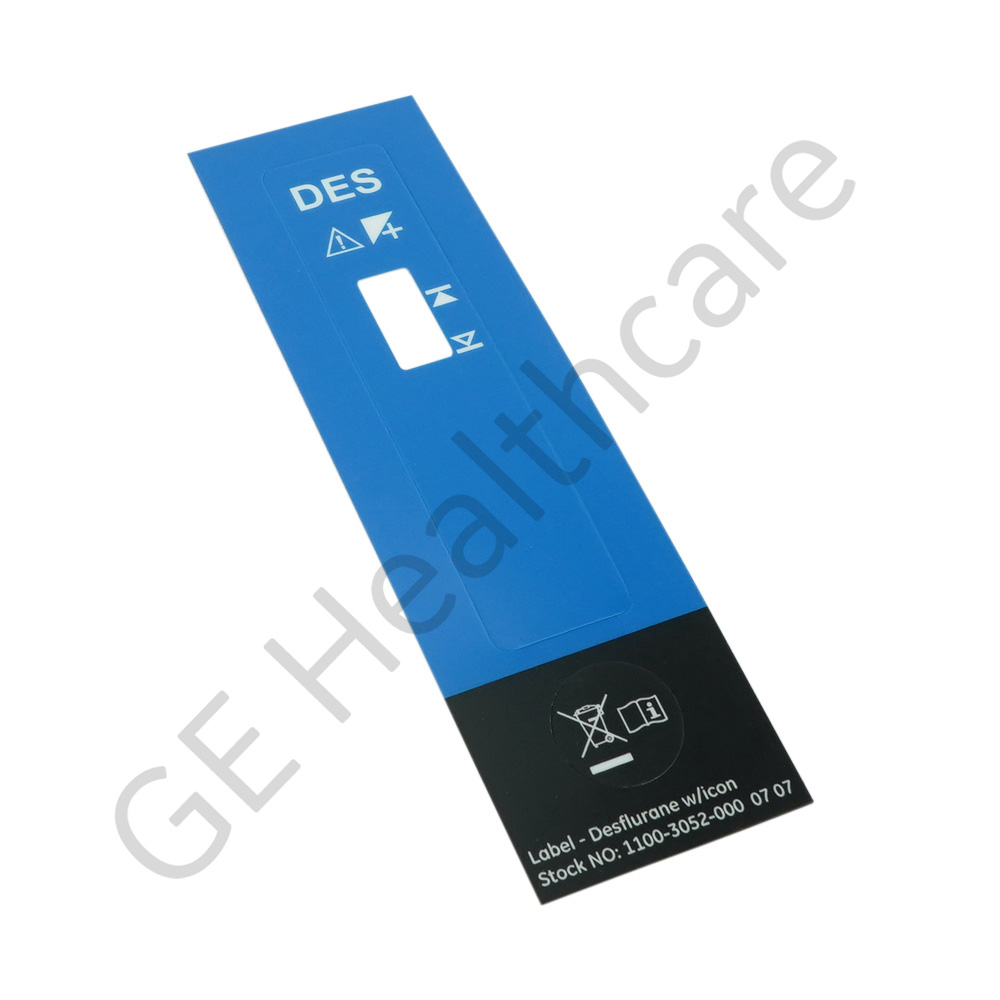 AUTOADHESIVO, LBL DESFLURANE W/ICON AUTOADHESIVO, LBL DESFLURANE W/ICON