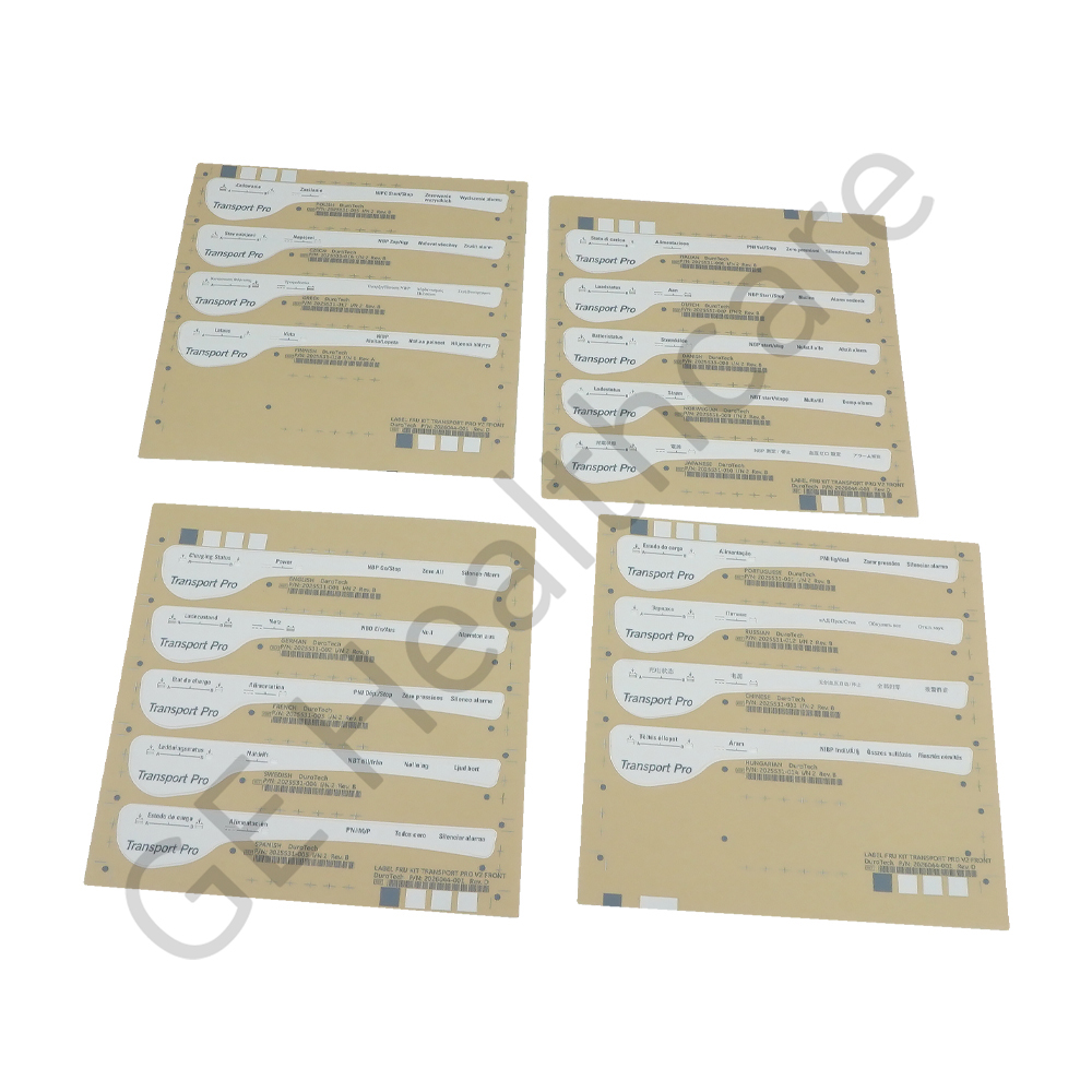ETIQUETA FRU KIT TRANSPORTE PRO V2 DELANTERO ETIQUETA FRU KIT TRANSPORTE PRO V2 DELANTERO